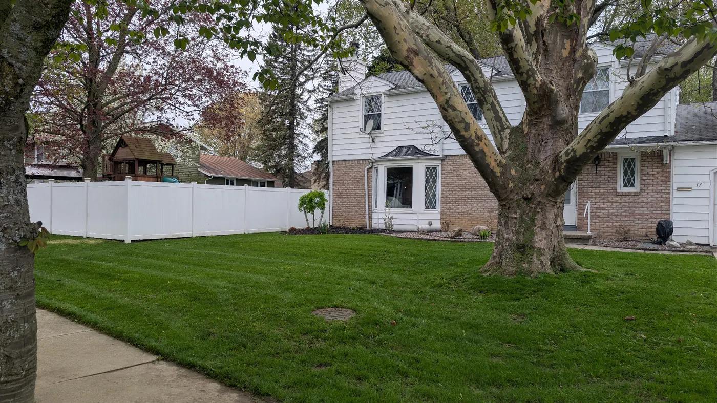 Freshly mowed and striped lawn after Cuzinz Property Maintenance service